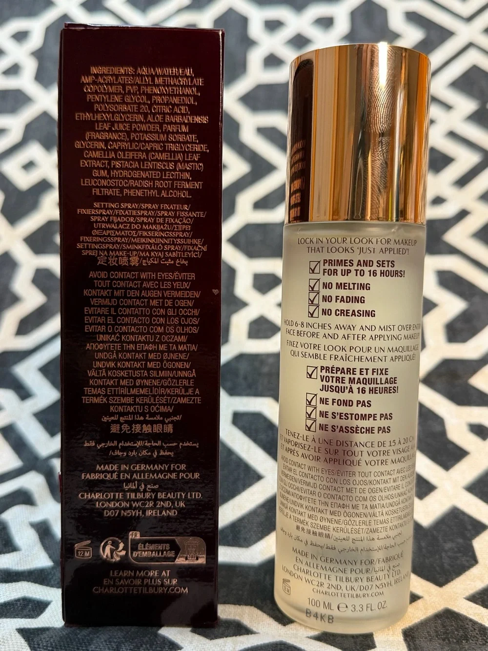 Charlotte Tilbury Airbrush Flawless Setting Spray - Rose Gold Cap